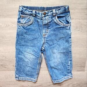 Gymboree Boy's Vintage Infant Elastic Waist Denim Lined Pants Size 12-18 Months